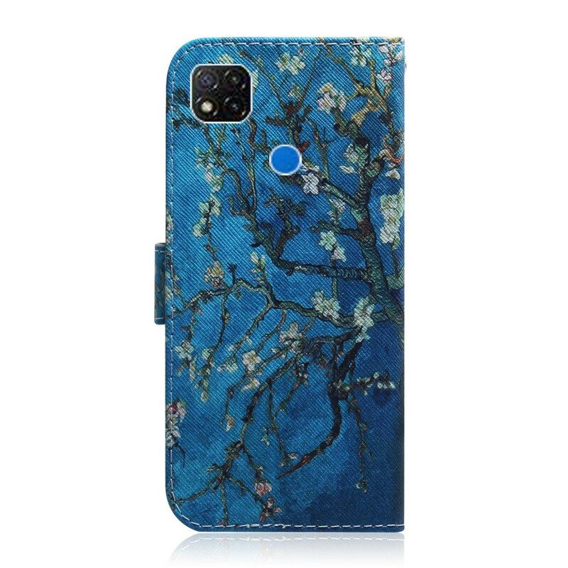 Custodia in pelle Xiaomi Redmi 9C Ramo Di Un Albero In Fiore