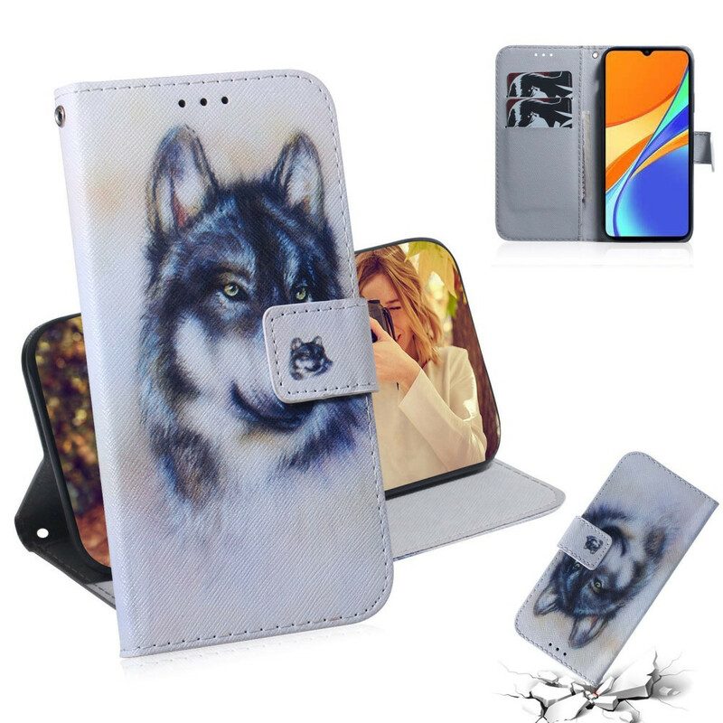 Custodia in pelle Xiaomi Redmi 9C Sguardo Canino