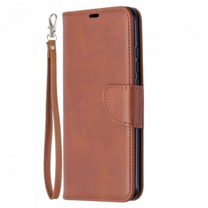 Folio Cover Xiaomi Redmi 9C Custodia in pelle Lembo Liscio Obliquo