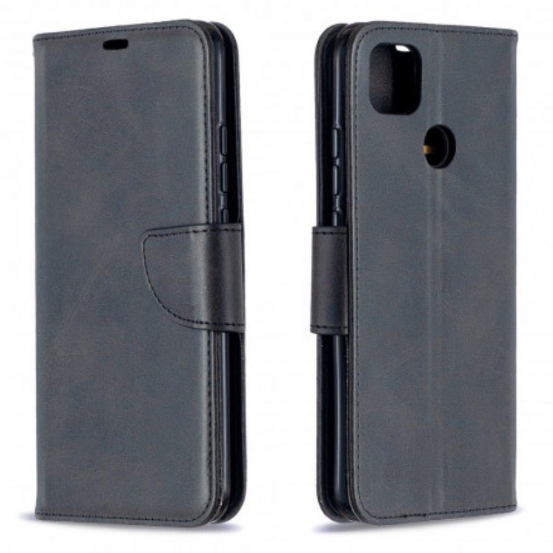 Folio Cover Xiaomi Redmi 9C Custodia in pelle Lembo Liscio Obliquo