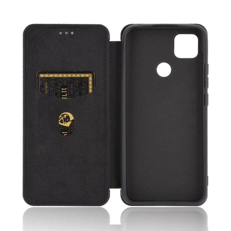 Folio Cover Xiaomi Redmi 9C Custodia in pelle Silicone Colorato Al Carbonio