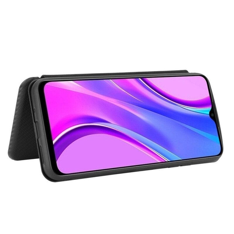 Folio Cover Xiaomi Redmi 9C Custodia in pelle Silicone Colorato Al Carbonio