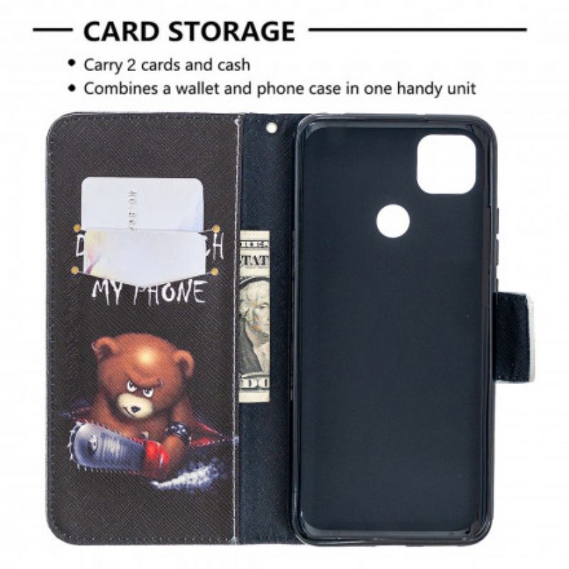 Folio Cover Xiaomi Redmi 9C Orso Pericoloso