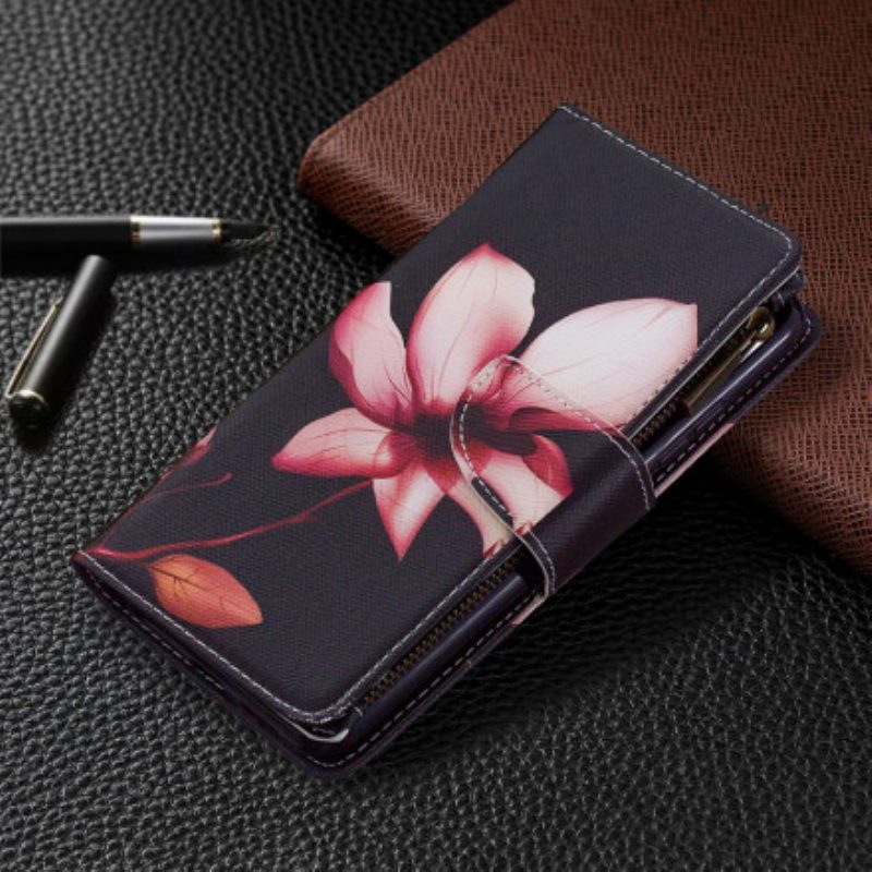 Folio Cover Xiaomi Redmi 9C Tasca Con Zip A Fiore