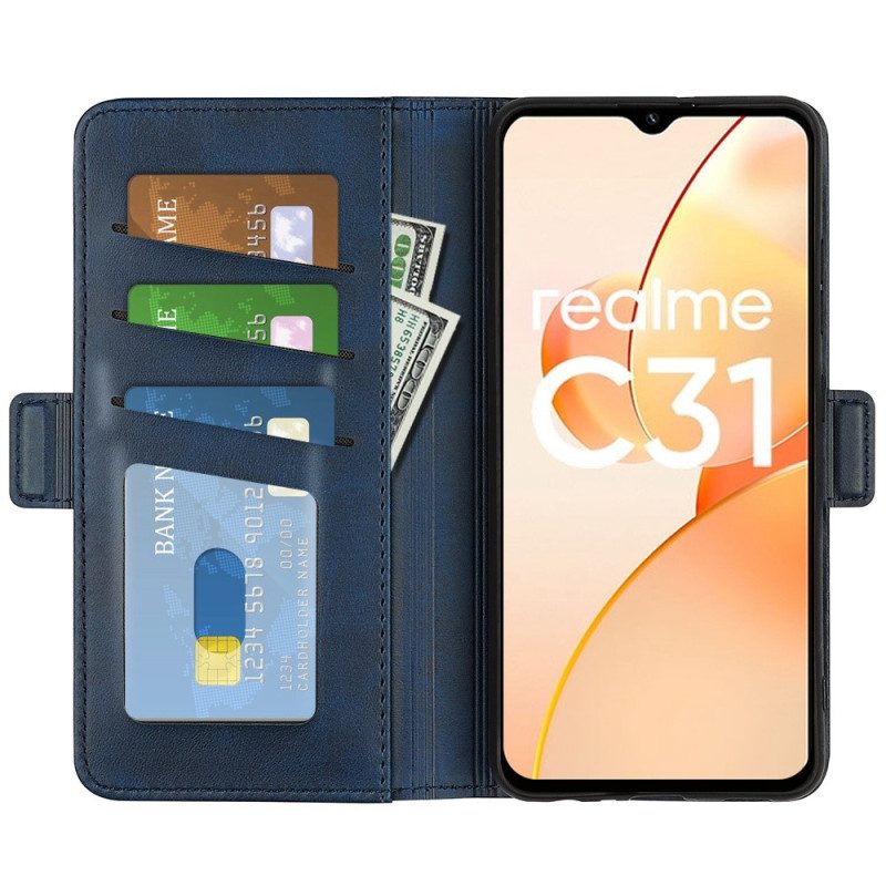 Custodia in pelle Realme C31 Ecopelle Classica