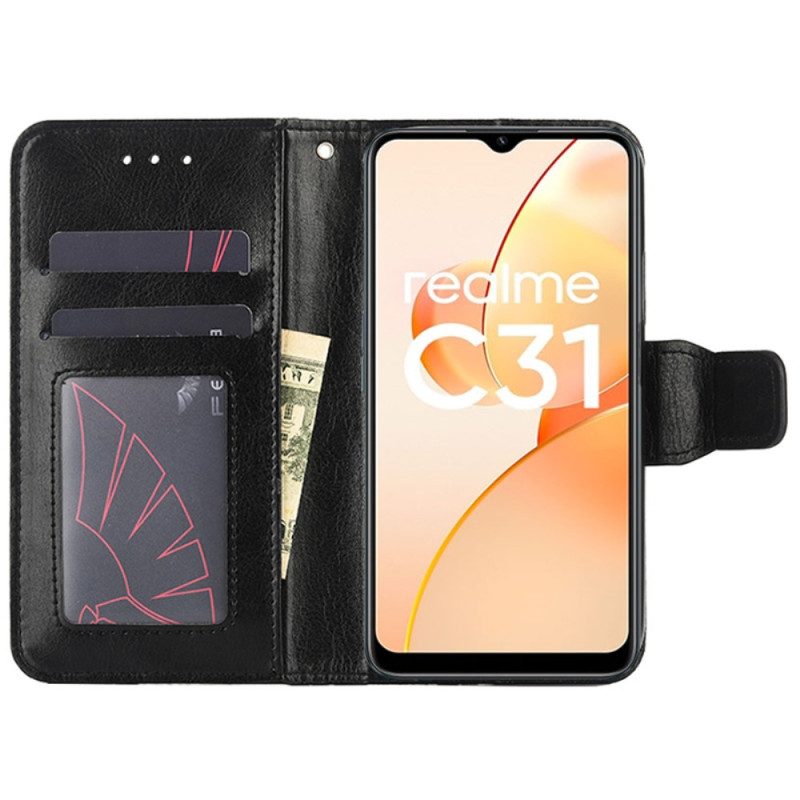 Custodia in pelle Realme C31 Ecopelle Vintage