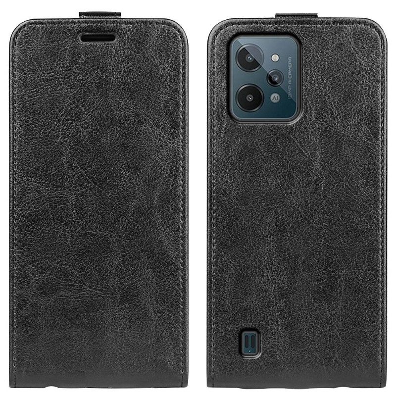 Custodia in pelle Realme C31 Folio Cover Patta Verticale Effetto Pelle