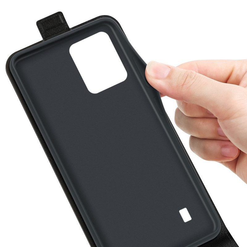 Custodia in pelle Realme C31 Folio Cover Patta Verticale Effetto Pelle