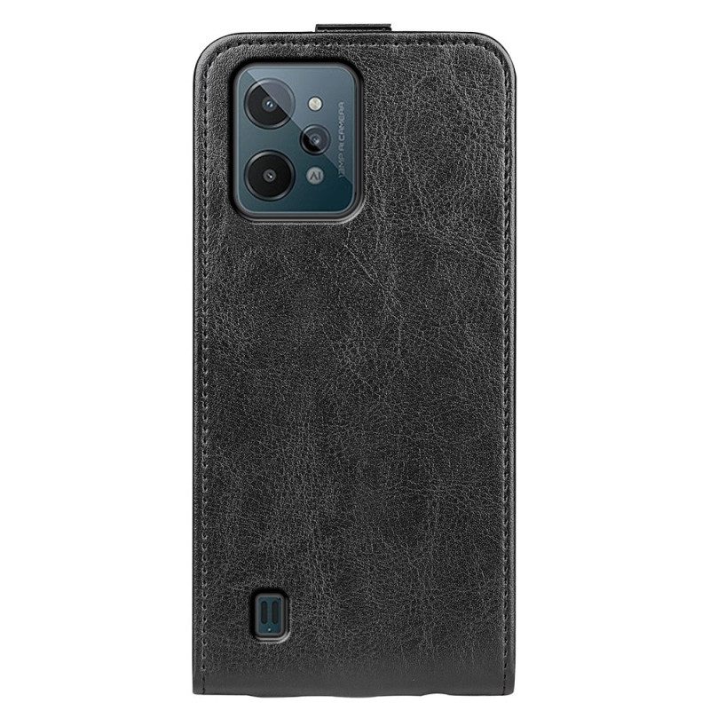 Custodia in pelle Realme C31 Folio Cover Patta Verticale Effetto Pelle