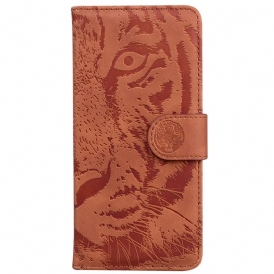 Custodia in pelle Realme C31 Stampa Faccia Di Tigre