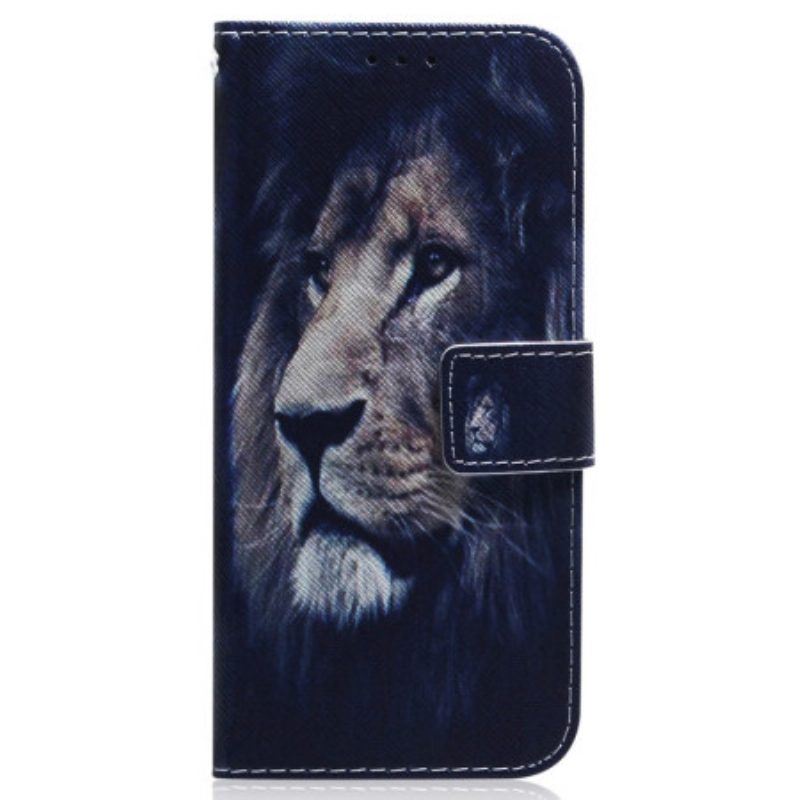 Custodia in pelle Realme C31 Testa Di Leone