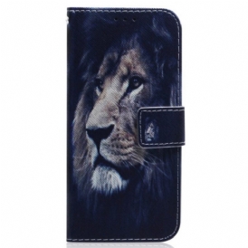 Custodia in pelle Realme C31 Testa Di Leone
