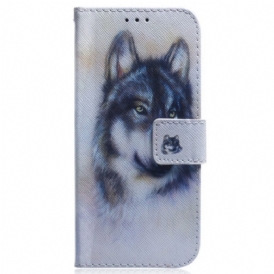 Custodia in pelle Realme C31 Testa Di Lupo