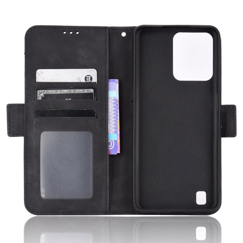 Custodia in pelle Realme C31 Titolare Della Carta Multipla