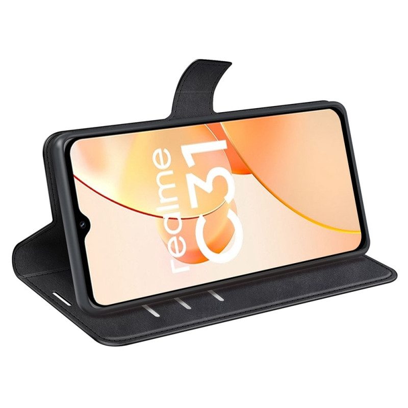 Folio Cover Realme C31 Ecopelle Tradizionale