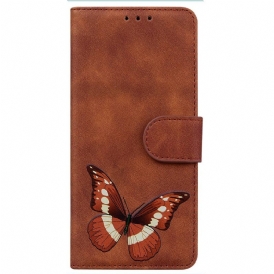 Folio Cover Realme C31 Farfalla In Ecopelle