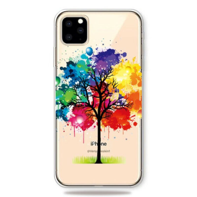 Cover iPhone 11 Pro Max Albero Dell'acquerello Senza Soluzione Di Continuità