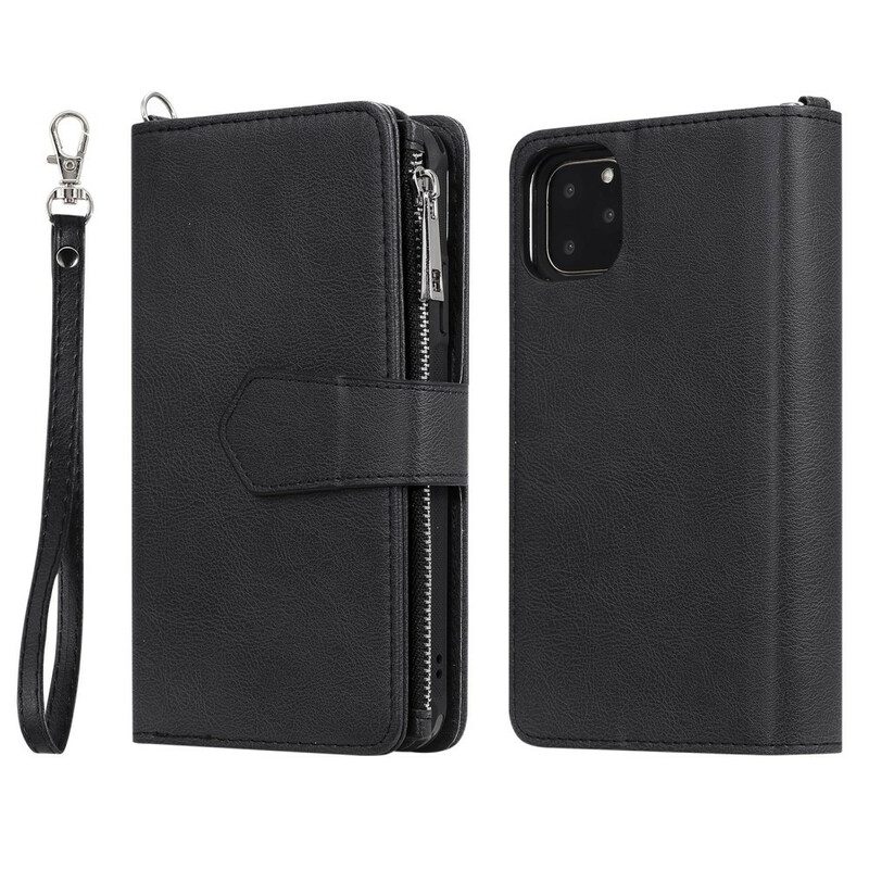 Cover iPhone 11 Pro Max Portafoglio Portafoglio Staccabile