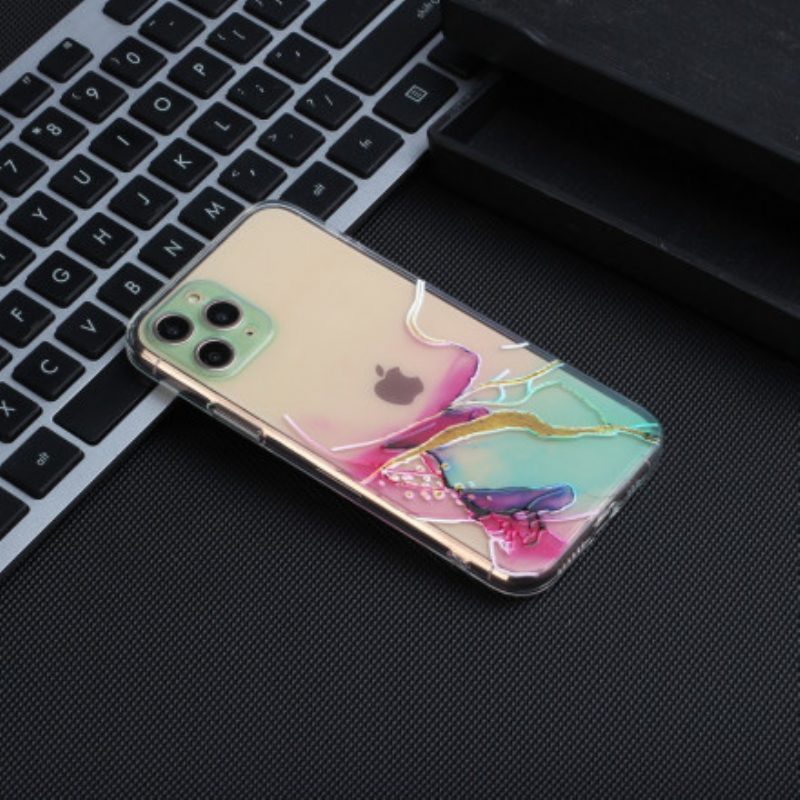 Cover iPhone 11 Pro Max Silicone Flessibile Artistico