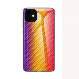 Cover iPhone 11 Pro Max Vetro Temperato In Fibra Di Carbonio