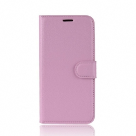 Custodia in pelle iPhone 11 Pro Max Effetto Pelle Litchi Premium