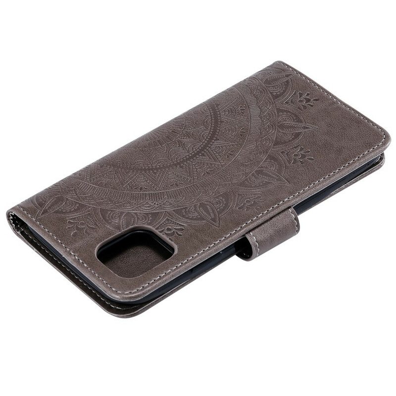 Custodia in pelle iPhone 11 Pro Max Mandala Del Sole