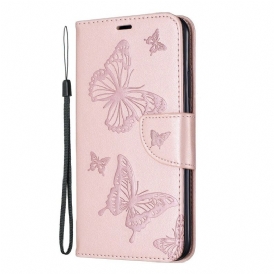 Folio Cover iPhone 11 Pro Max Farfalle Stampate Strappy