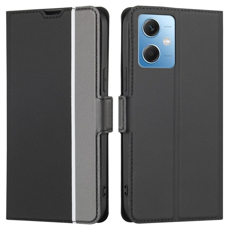 Custodia A Portafoglio Xiaomi Redmi Note 12 5G Bicolore Ultra Fine