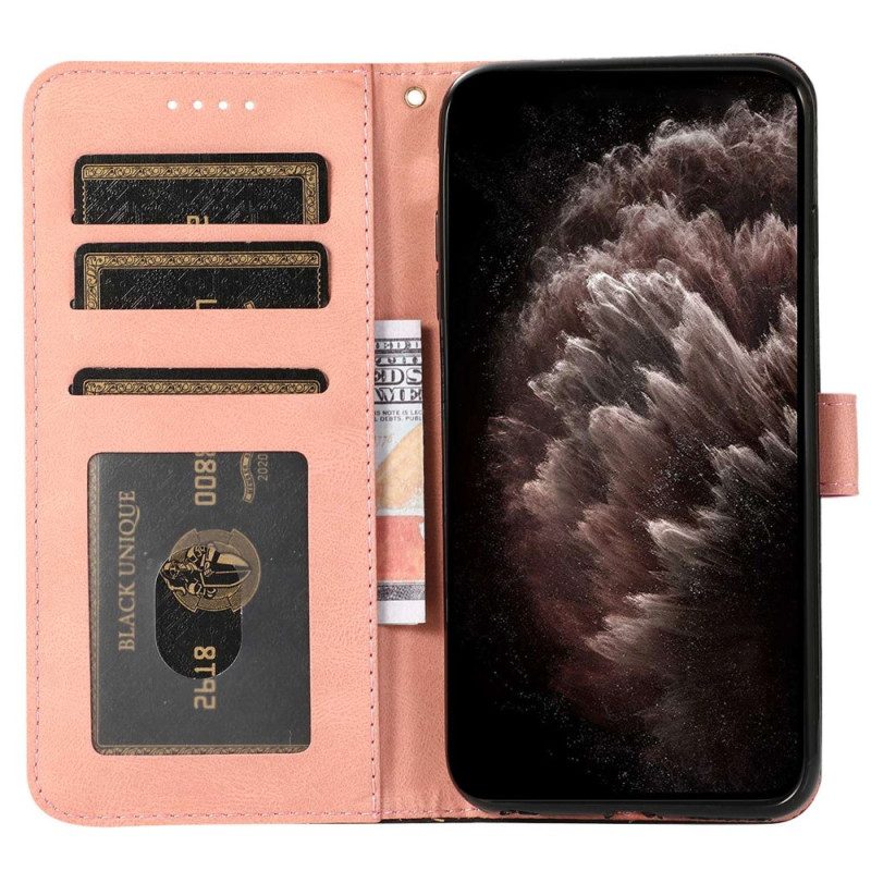 Custodia in pelle Xiaomi Redmi Note 12 5G Cinturino Bicolore