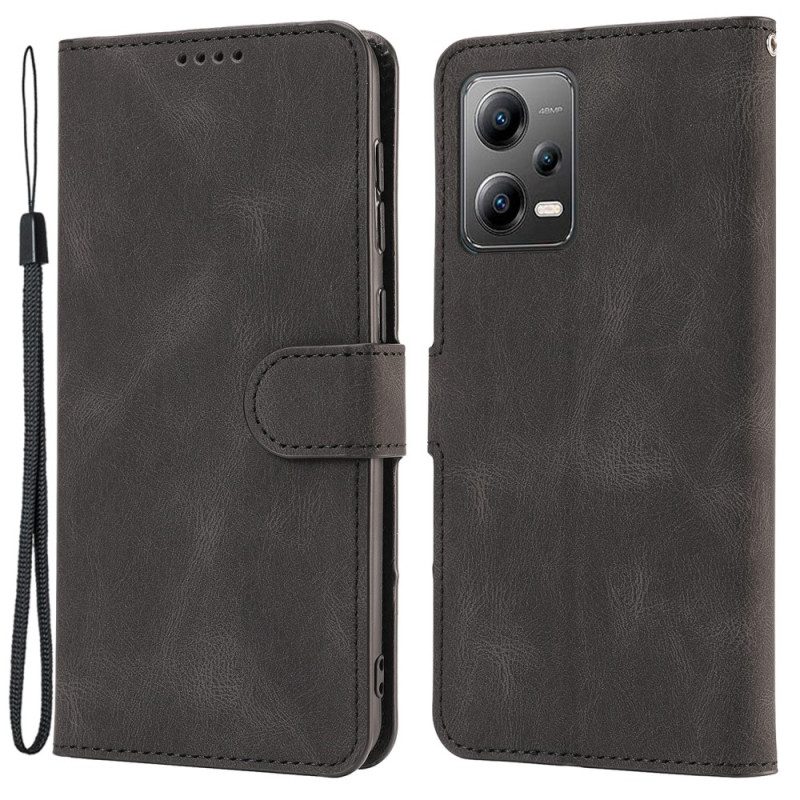 Custodia in pelle Xiaomi Redmi Note 12 5G Cinturino Retrò