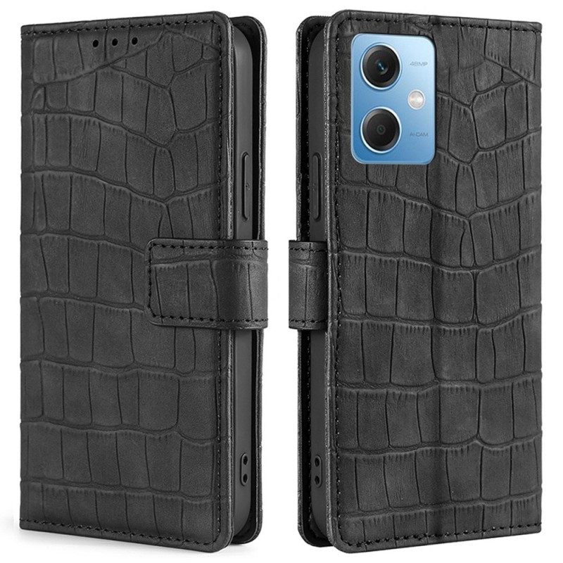 Custodia in pelle Xiaomi Redmi Note 12 5G Coccodrillo