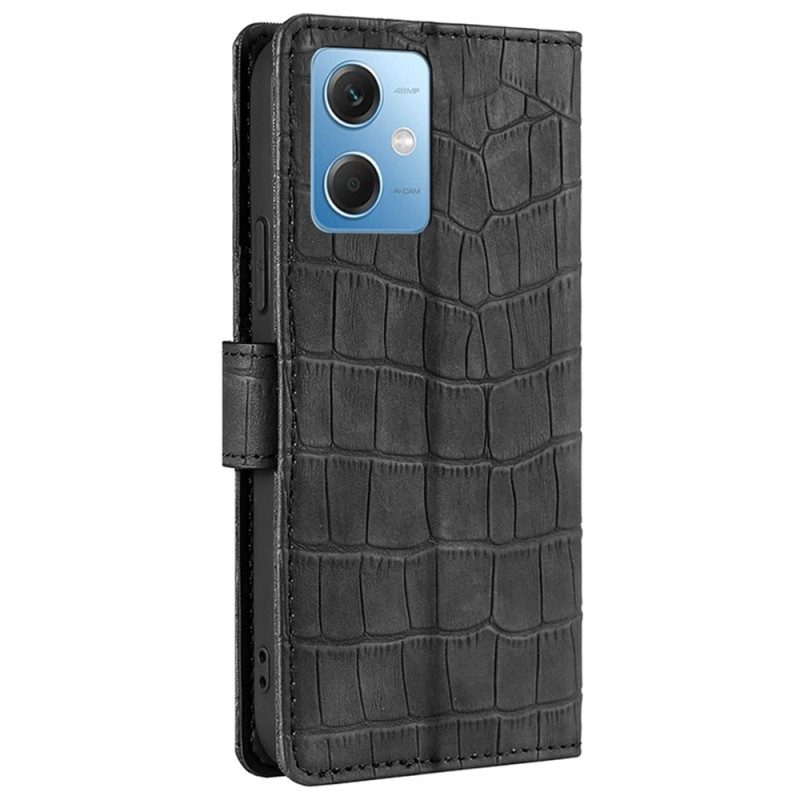 Custodia in pelle Xiaomi Redmi Note 12 5G Coccodrillo