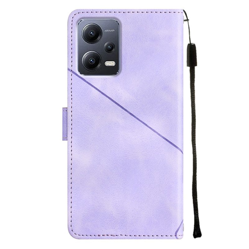 Custodia in pelle Xiaomi Redmi Note 12 5G Disegno 70