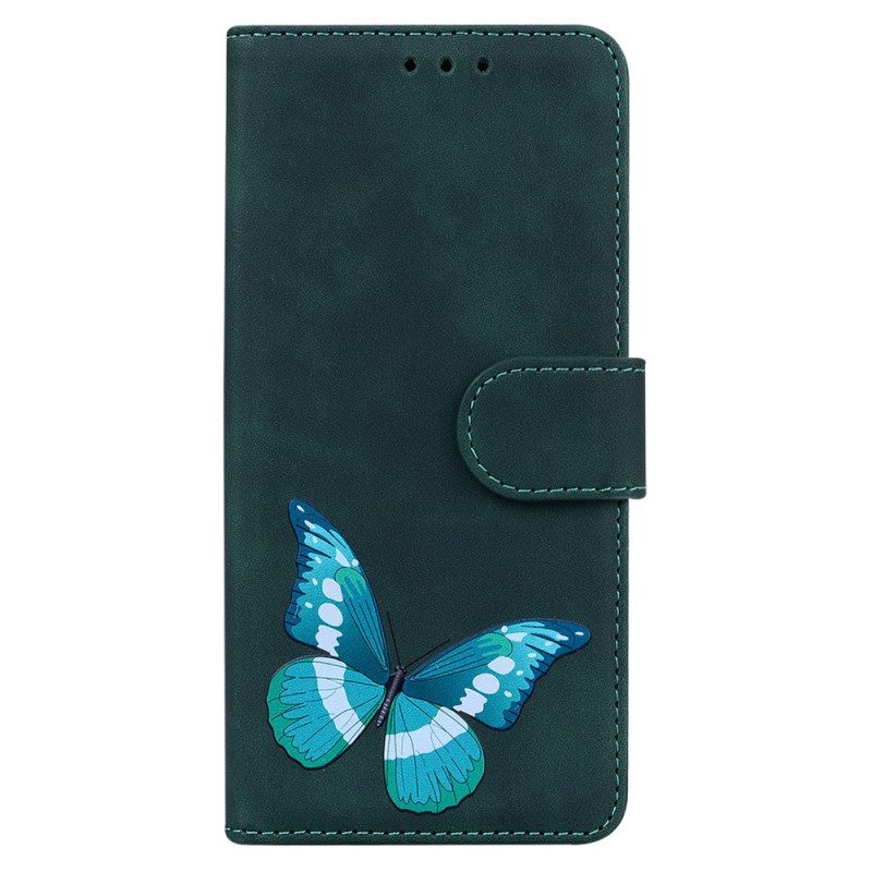 Custodia in pelle Xiaomi Redmi Note 12 5G Disegno A Farfalla