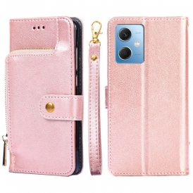 Custodia in pelle Xiaomi Redmi Note 12 5G Portamonete Con Cerniera