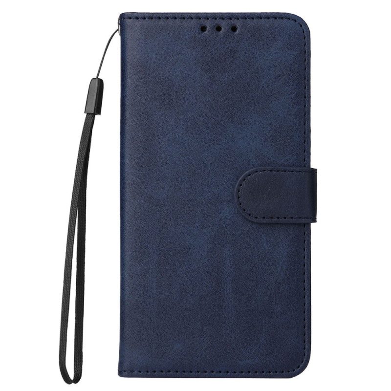 Custodia in pelle Xiaomi Redmi Note 12 5G Semplice Con Cinturino