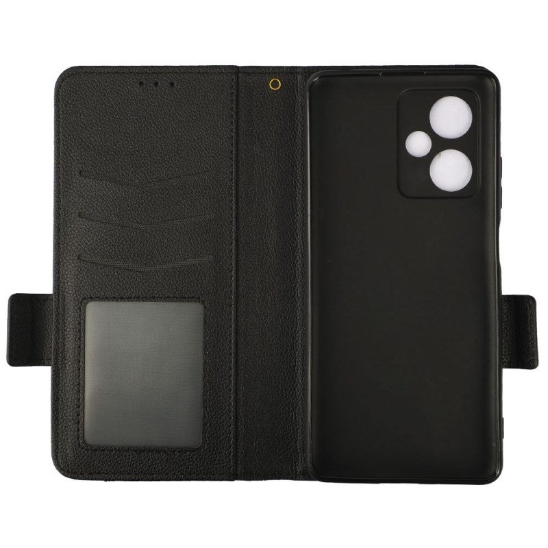 Custodia in pelle Xiaomi Redmi Note 12 5G Stile Litchi Ultra Fine