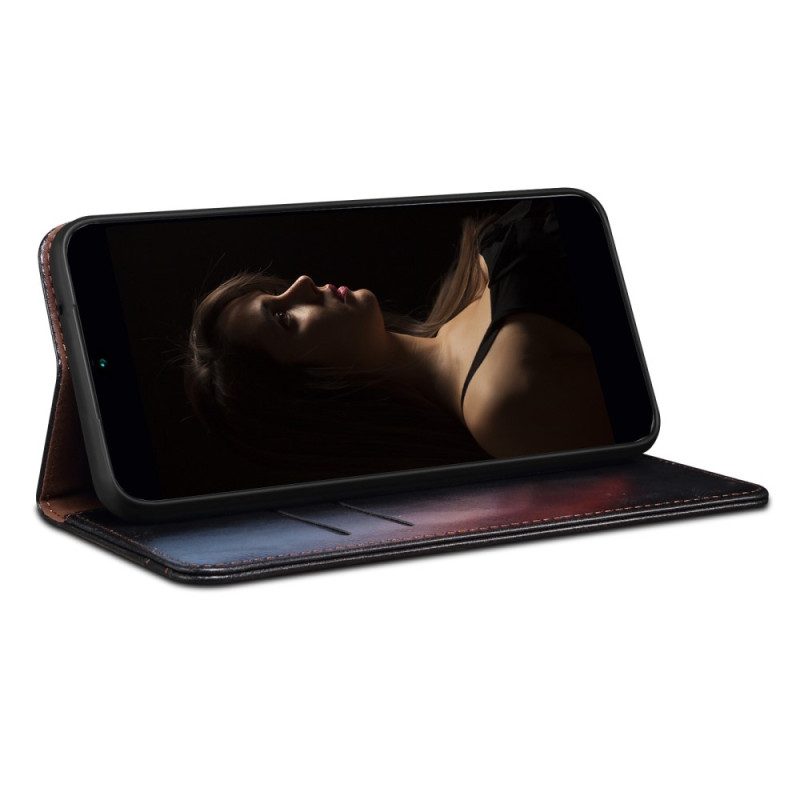 Folio Cover Xiaomi Redmi Note 12 5G Custodia in pelle Ecopelle Cerata