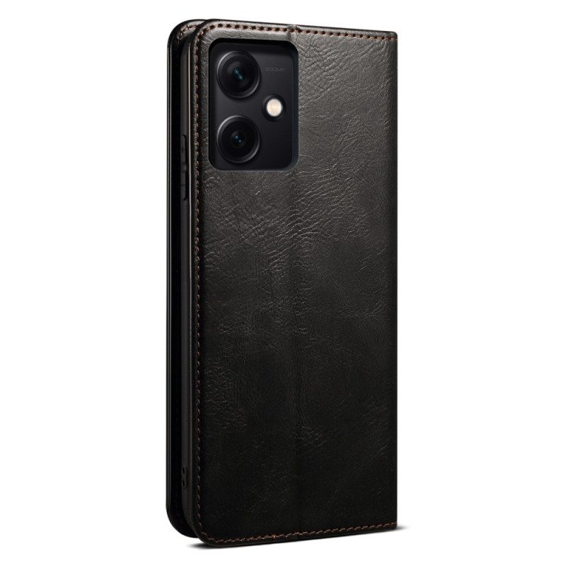 Folio Cover Xiaomi Redmi Note 12 5G Custodia in pelle Ecopelle Cerata