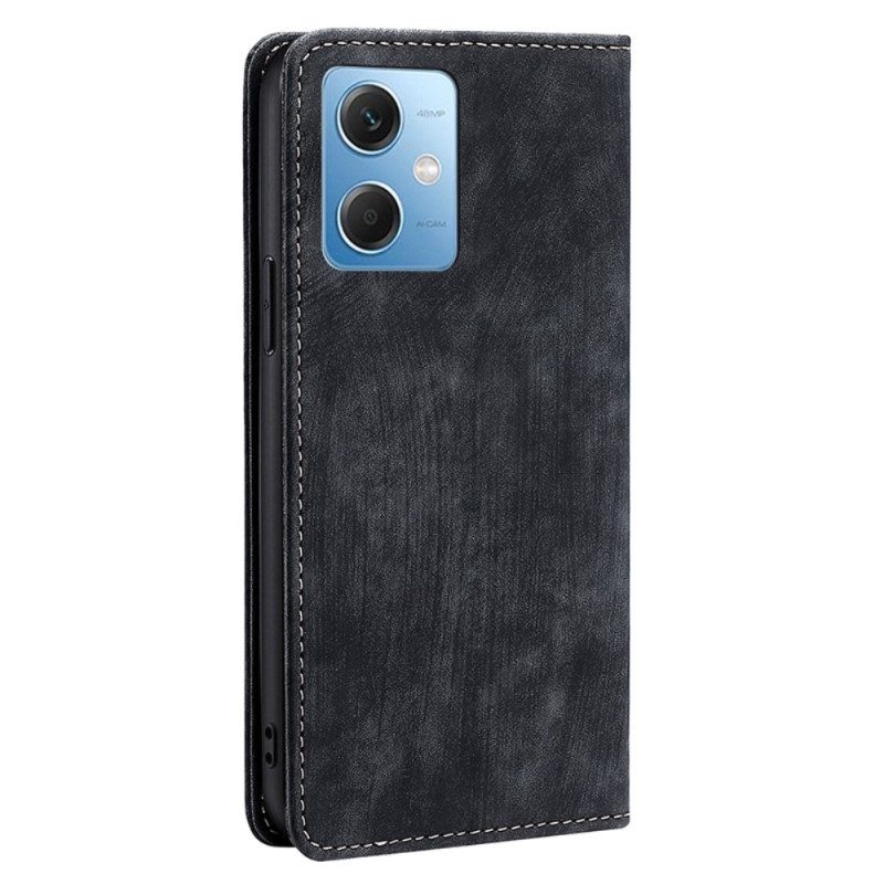 Folio Cover Xiaomi Redmi Note 12 5G Custodia in pelle Rfid