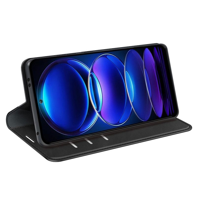 Folio Cover Xiaomi Redmi Note 12 5G Custodia in pelle Stile In Pelle