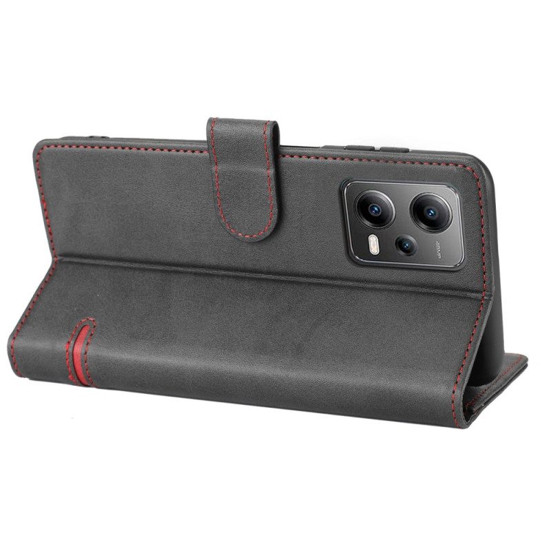 Folio Cover Xiaomi Redmi Note 12 5G Linea Effetto Pelle