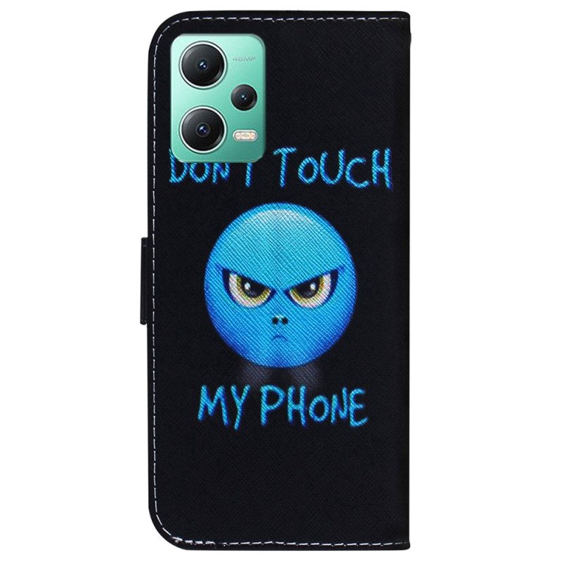 Folio Cover Xiaomi Redmi Note 12 5G Telefono Emoji Con Cordino