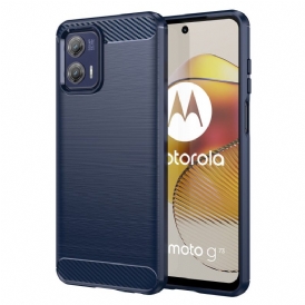 Cover Moto G73 5G Fibra Di Carbonio Spazzolata