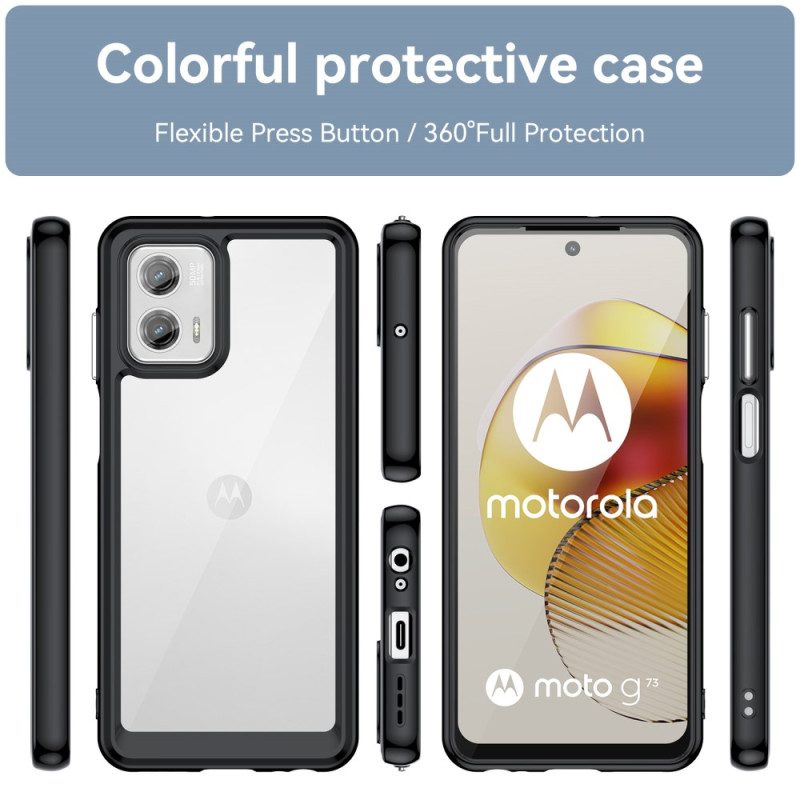Cover Moto G73 5G Ibrido Trasparente