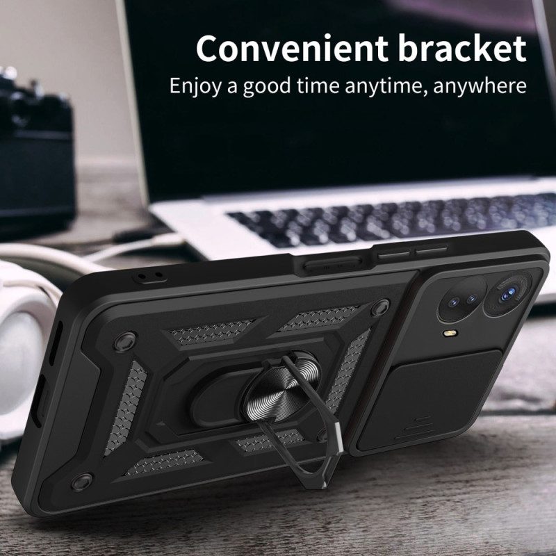 Cover Moto G73 5G Supporto Per Anello E Protezione Per Obiettivo