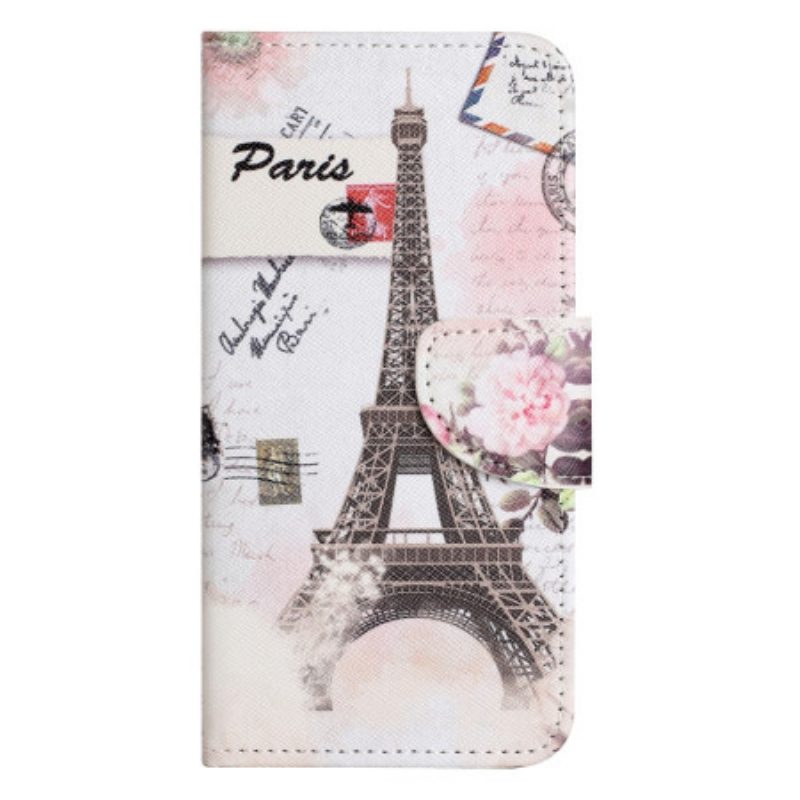Custodia A Portafoglio Moto G73 5G Torre Eiffel