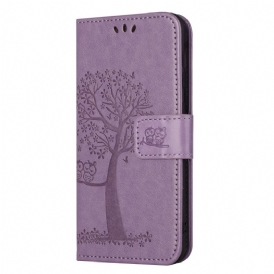 Custodia in pelle Moto G73 5G Albero Del Gufo