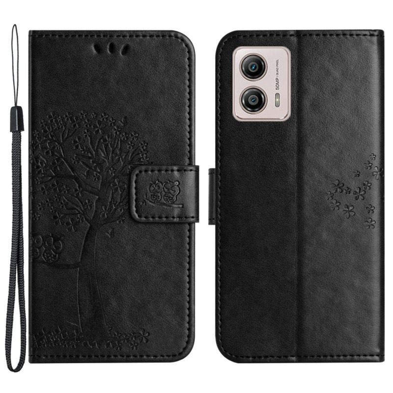Custodia in pelle Moto G73 5G Albero Del Gufo