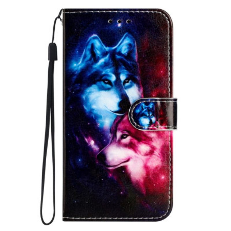 Custodia in pelle Moto G73 5G Due Lupi In Cinghie